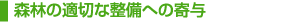 森林の適切な整備への寄与