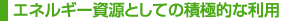 エネルギー資源としての積極的な利用