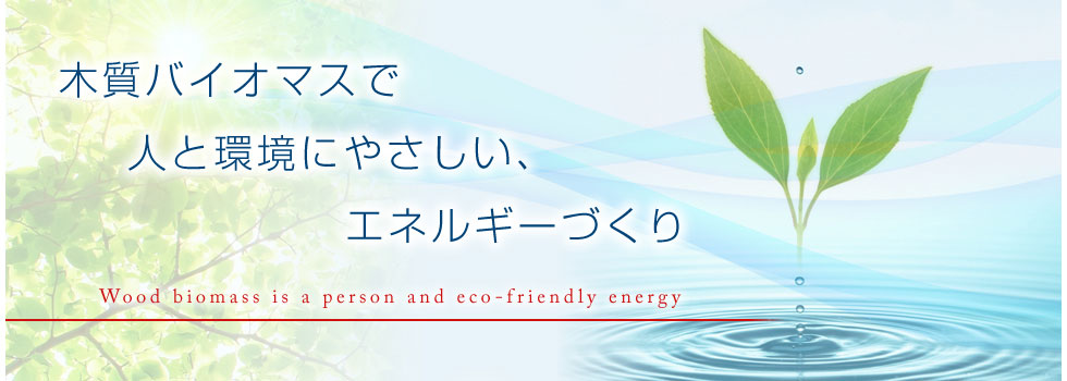 木質バイオマスで人と環境にやさしい、エネルギーづくり